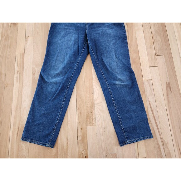Talbots Sz 10 High Waist Relaxed Jean  33x30 Huron Dark Blue Wash Straight Leg - Picture 8 of 8